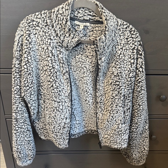 Express Jackets & Blazers - Express Black and White sherpa Jacket